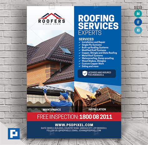 Roofing Flyer Template Design