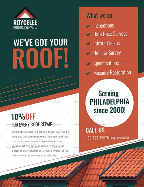 Roofing Flyer Template Designs