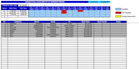 Room Booking Template Excel 4