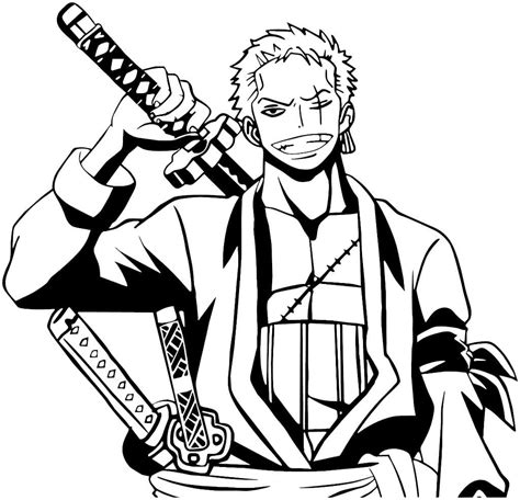 Roronoa Zoro Coloring Page