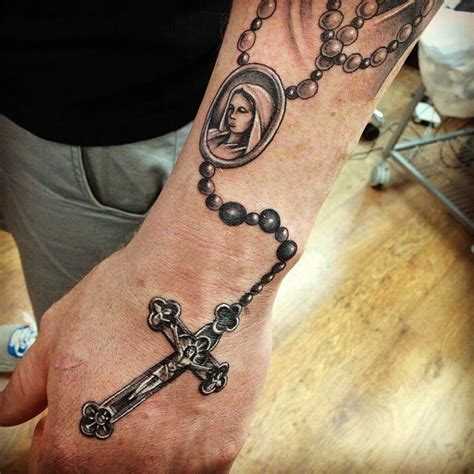 Artistic rosary tattoos