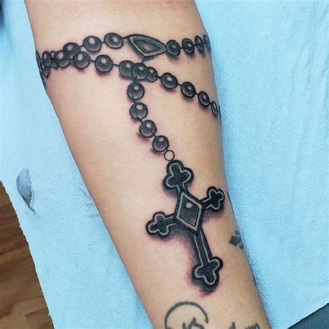 Rosary tattoo placement