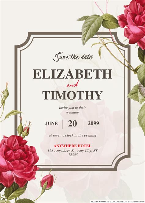 Rose Garden Wedding Invitation