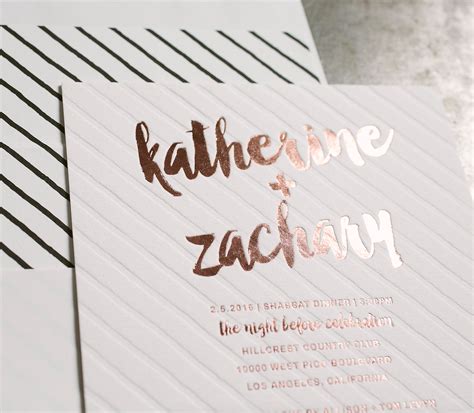 Rose Gold Foil Invitations