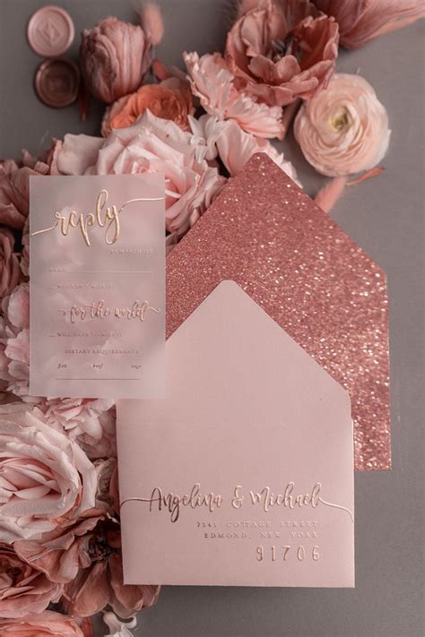 Rose Gold Invitation Templates