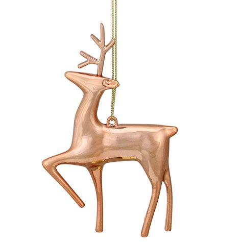 Rose Gold Reindeer Ornaments