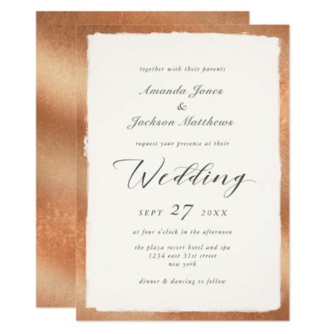 Rose Gold Semi-Formal Invitation Template