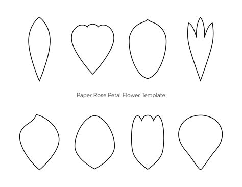 Rose petal template 8