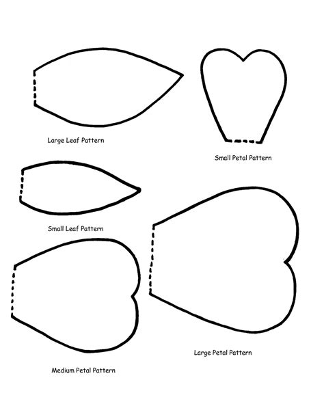 Rose Petal Template Design 6