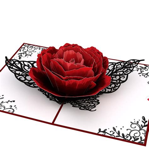 Rose pop-up card designs