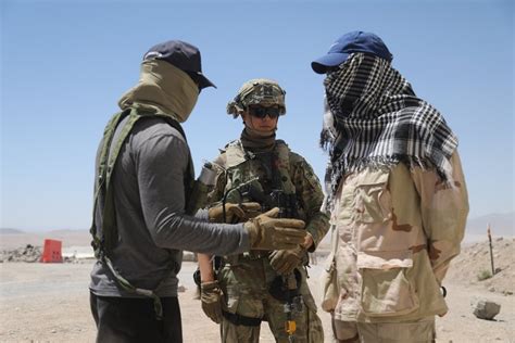 Soldiers participating in a rotational training unit at Fort Irwin