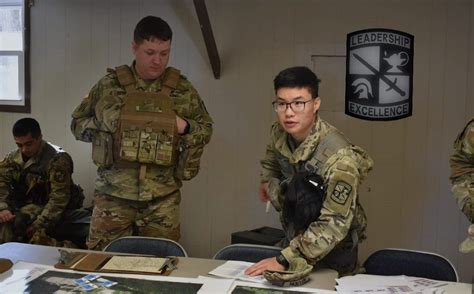 ROTC cadets participating in leadership development activities