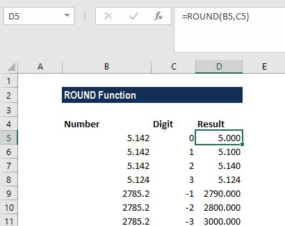 More ROUND function examples