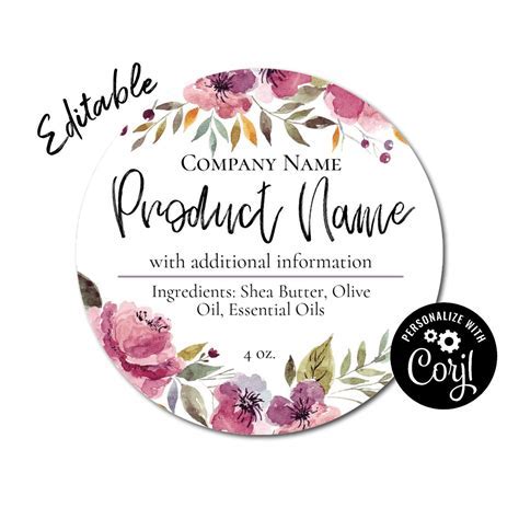 Round Label Template Design 6