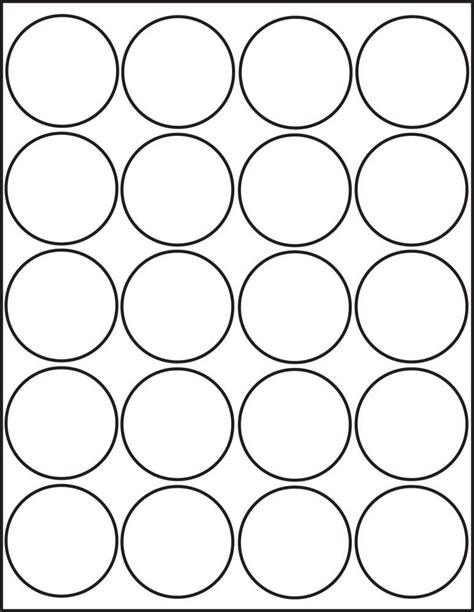 Round labels template 1