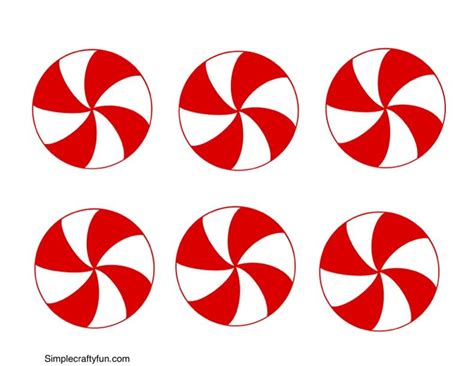 Round Peppermint Candy Template