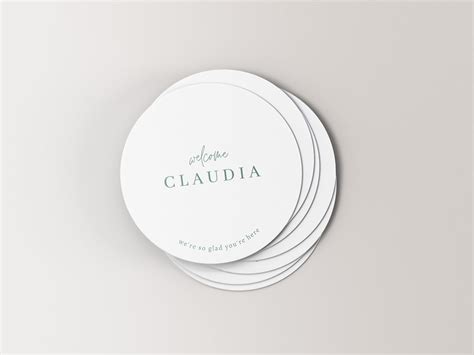 Round place card templates with names