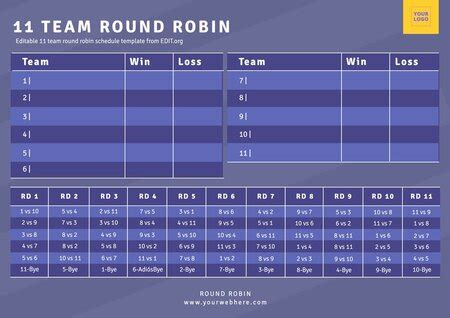 Round Robin Schedule 2