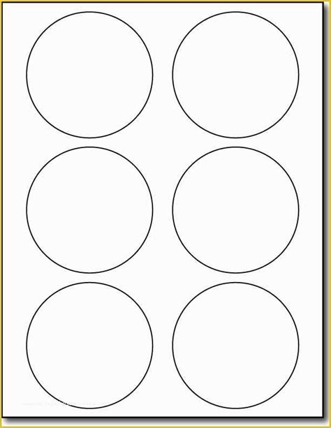 Round Sticker Template in Word