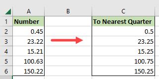 Rounding to Nearest Quarter