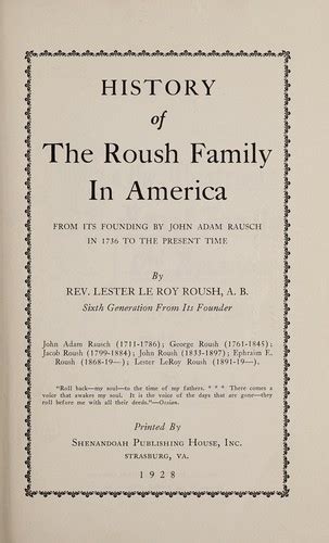 Roush Family History