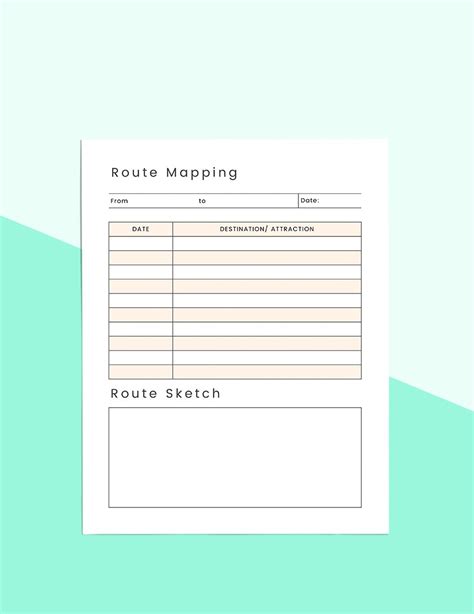 Route Planning Template Design