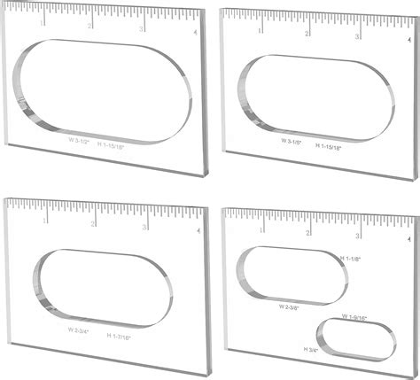 A template for cutting oval shapes