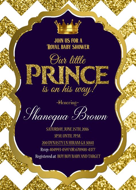 Royal Baby Shower Invitation Idea