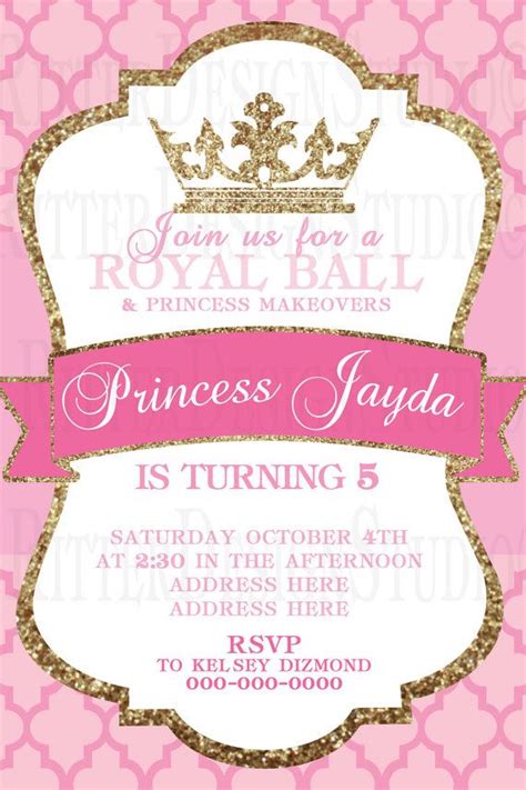 A royal ball birthday invitation template with an elegant design