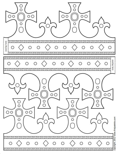 A royal crown template with intricate design