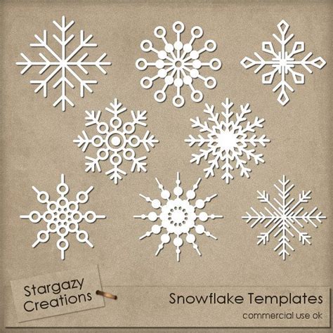 Royal Icing Snowflake Template