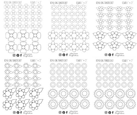 Royal Icing Transfer Templates Pattern