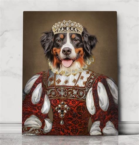 Royal pet portrait created with app