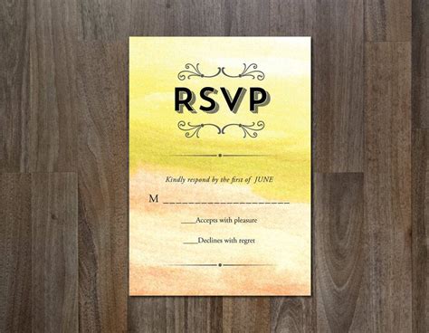 RSVP Template Example