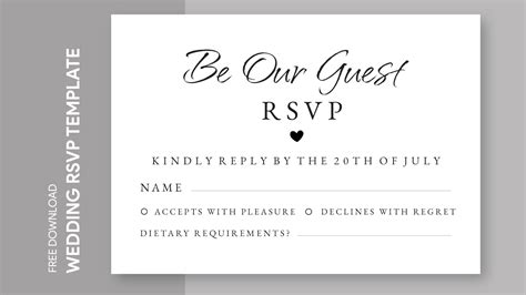 RSVP Template Google Docs