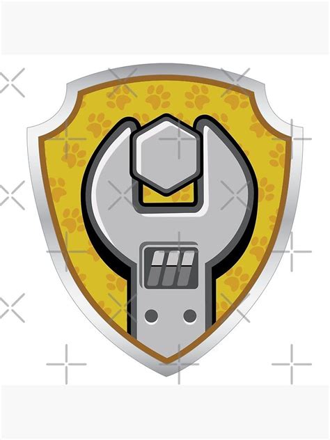 Rubble construction badge template