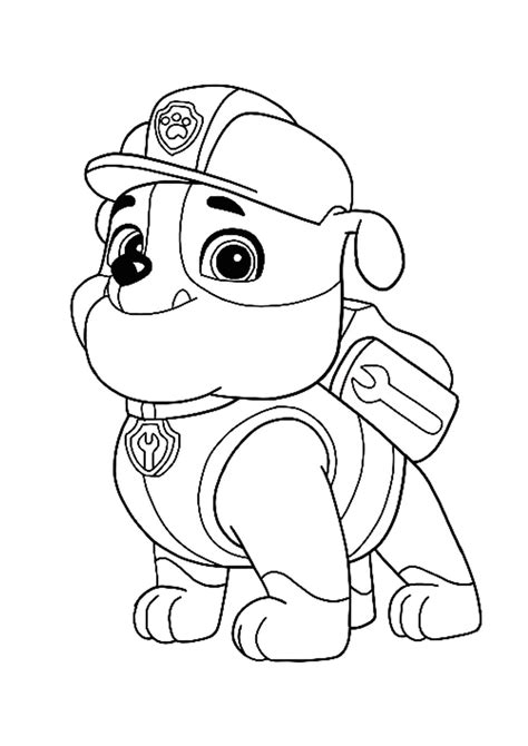 Rubble Paw Patrol Printable Coloring Pages for Kids