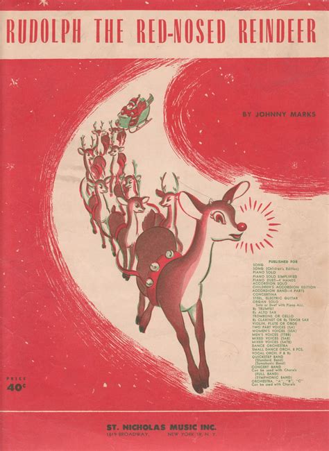 Rudolph Vintage Sheet Music