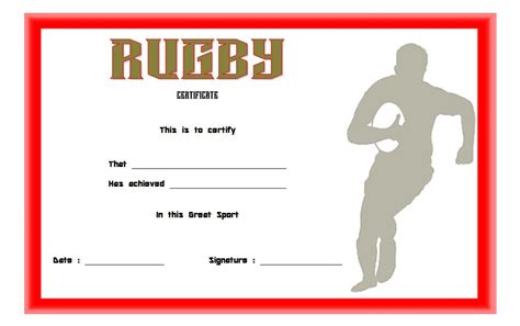 Rugby Match Card Template