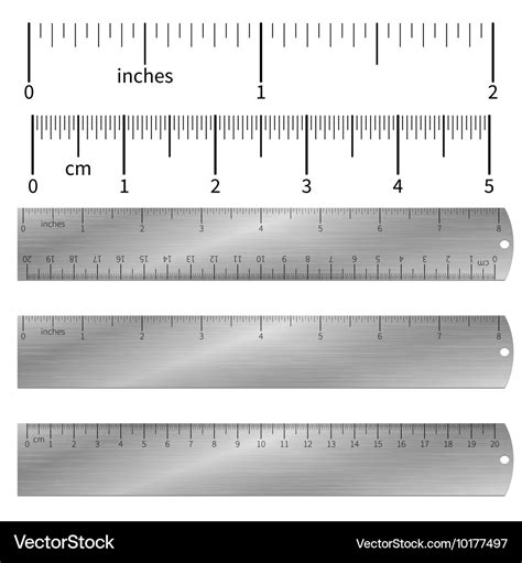 Ruler with Decimal Markings and Metric Units