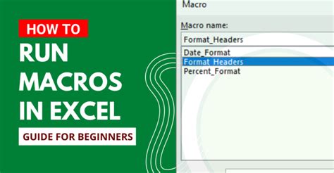 Running a Macro in Excel