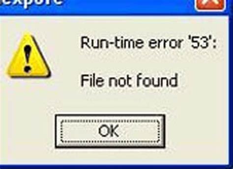 Run Time Error 53 Fix