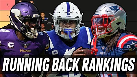 Running Back Rankings and Tiers