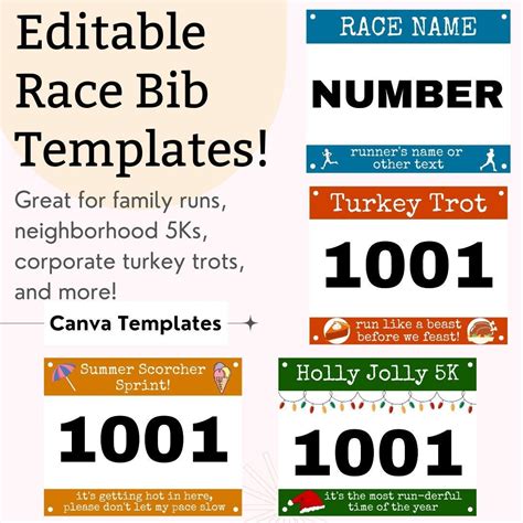 Running Bib Template 1