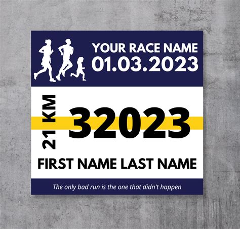 Running Bib Template 5