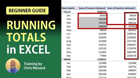 Calculating Running Totals of Differences