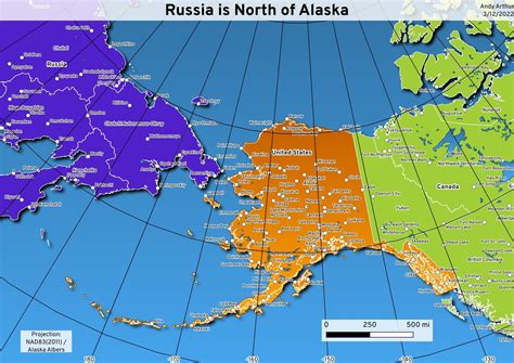 Russia Alaska Map