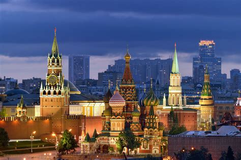 Moscow cityscape at sunset