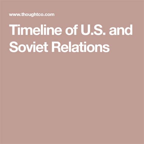 Russia and US relations timeline