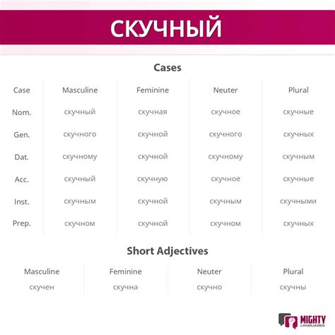 Russian language adjectives